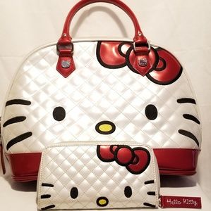 Loungefly Hello Kitty face handbag and wallet